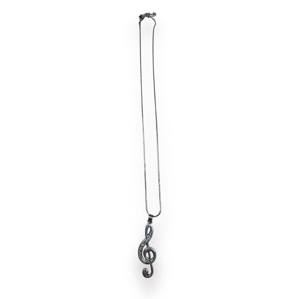Music Note Silver Necklace "Music is‎ what Feelings Sound Like"